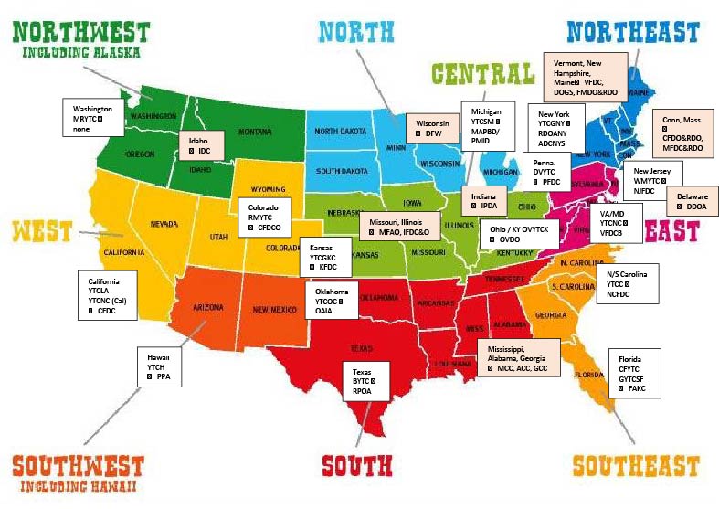 Map of USA Regions